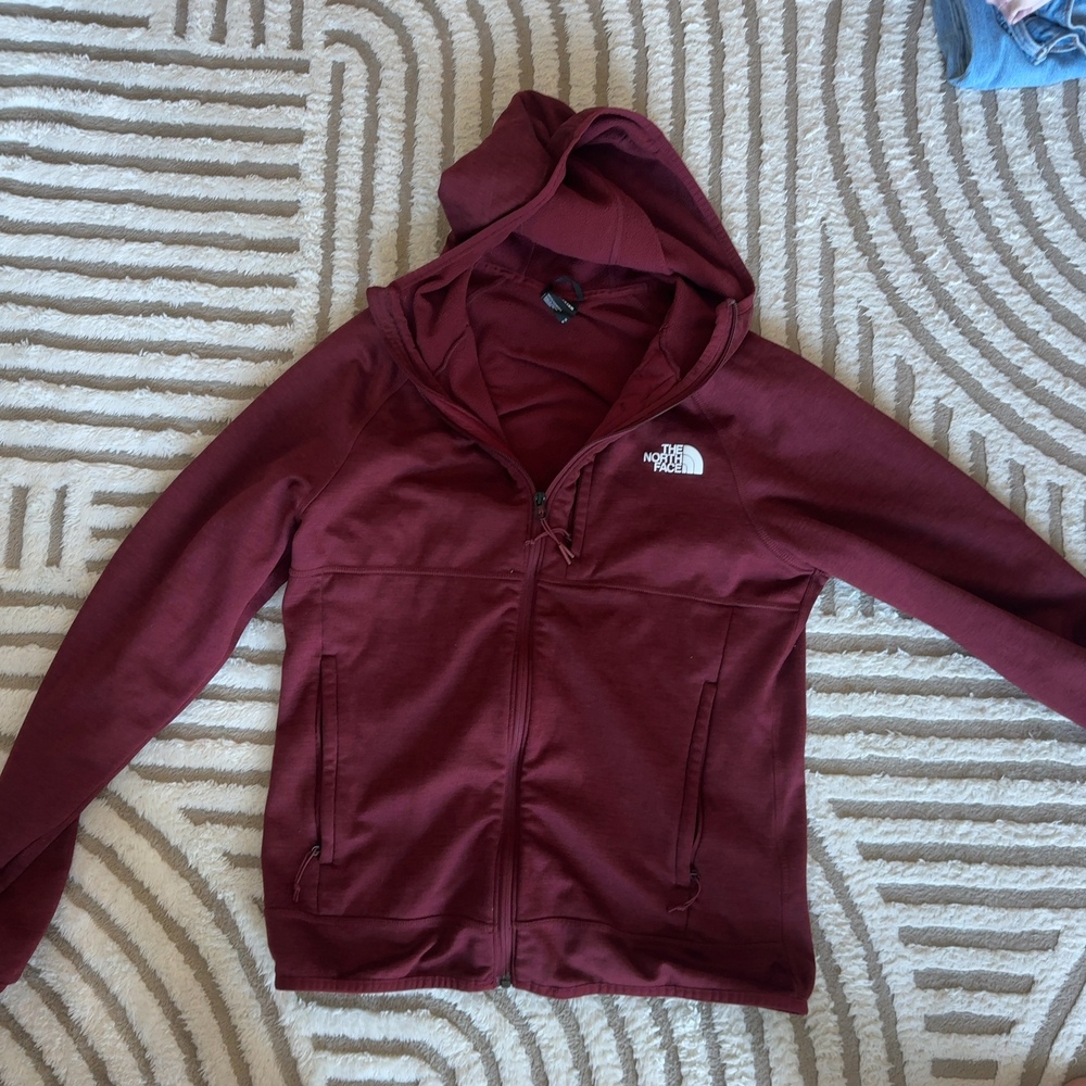 The North Face Men's Fleece Full-Zip Hoodie Maroon M